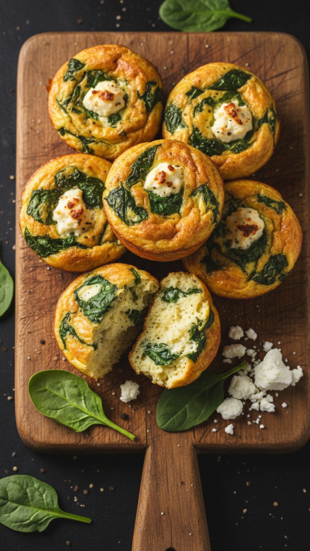 Egg Muffins with Spinach and Feta Preparation