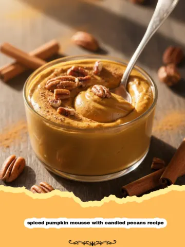 Creamy Spiced Pumpkin Mousse with Crunchy Candied Pecans