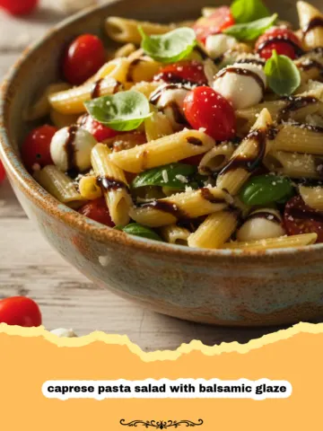 Easy Caprese Pasta Salad with Balsamic Glaze