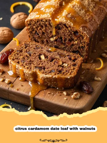 Citrus Cardamom Date Loaf with Walnuts: A Fragrant Autumn Treat