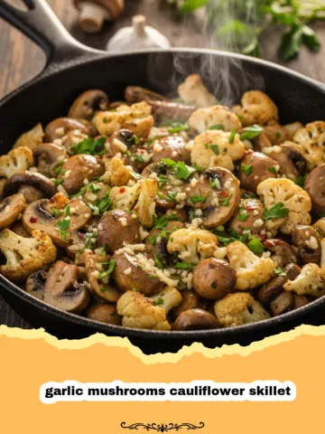 Easy Garlic Mushrooms Cauliflower Skillet 8 Easy Garlic Mushrooms Cauliflower Skillet