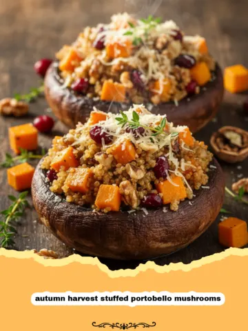 Autumn Harvest Stuffed Portobello Mushrooms