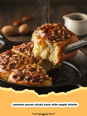 The Ultimate Caramel Pecan Sticky Buns with Maple Drizzle