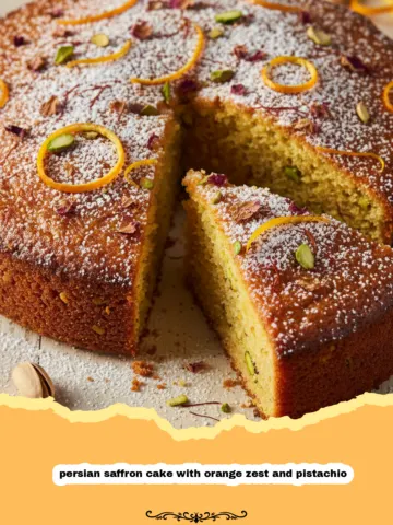 Saffron-Infused Persian Cake with Orange Zest and Pistachio 17 Saffron-Infused Persian Cake with Orange Zest and Pistachio