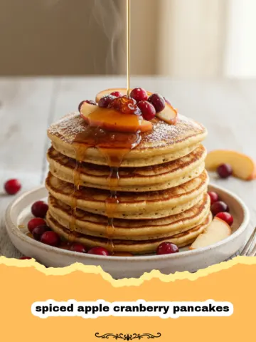 The Most Heartwarming Spiced Apple Cranberry Pancakes