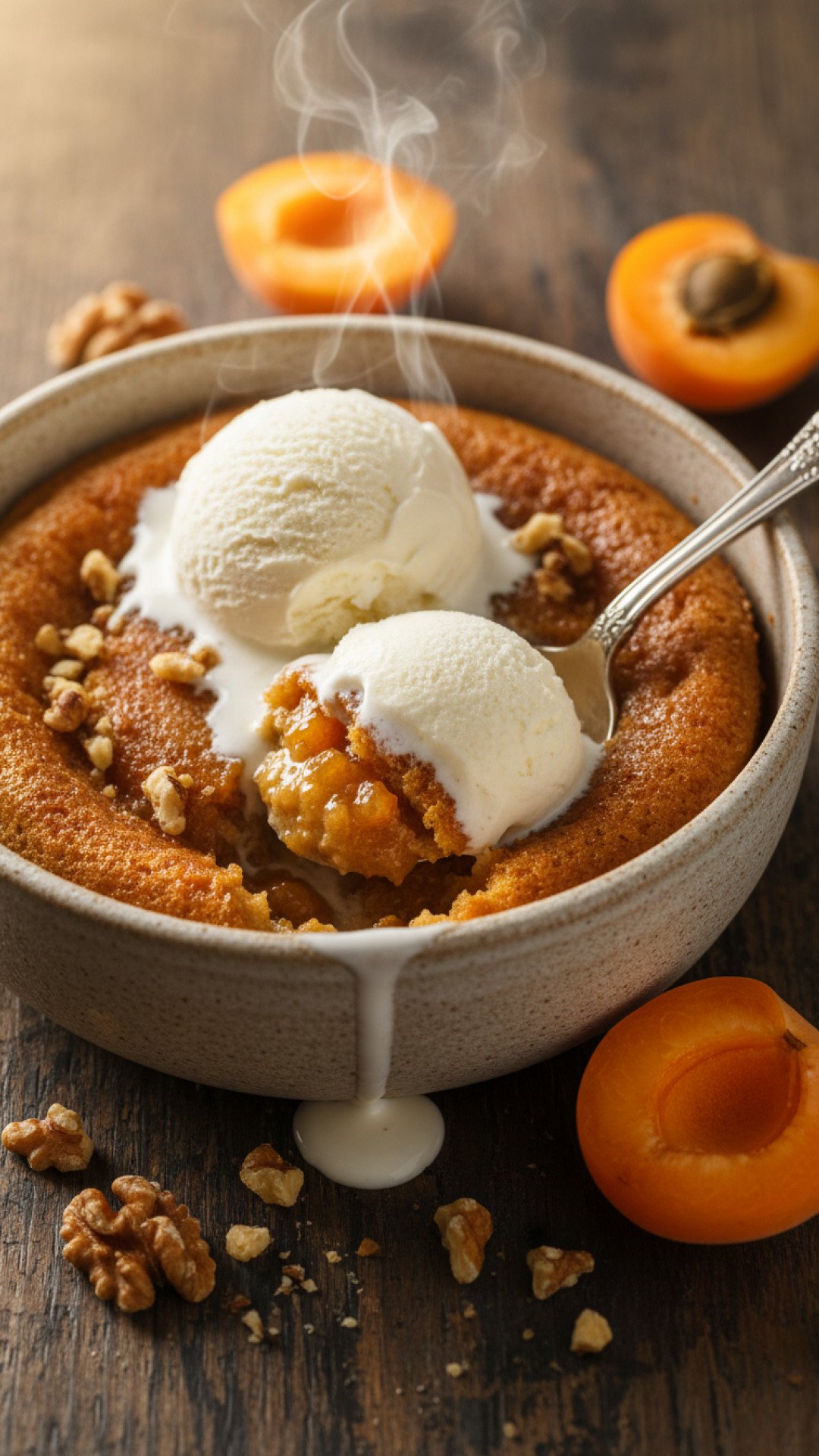 Irresistible Golden Sticky Apricot Pudding with Crunchy Walnuts 4 Golden Sticky Apricot Pudding with Crunchy Walnuts Preparation
