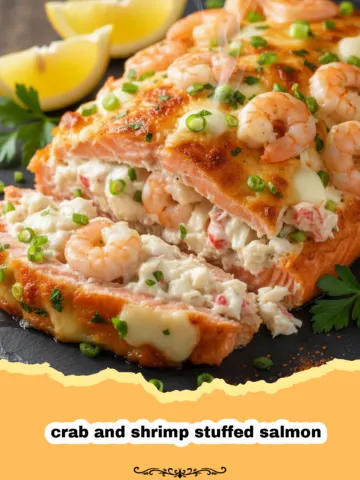 Elegant Crab and Shrimp Stuffed Salmon
