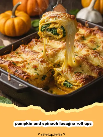 The Ultimate Creamy Pumpkin and Spinach Lasagna Roll Ups