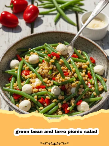 Refreshing Green Bean and Farro Picnic Salad with Lemon Vinaigrette