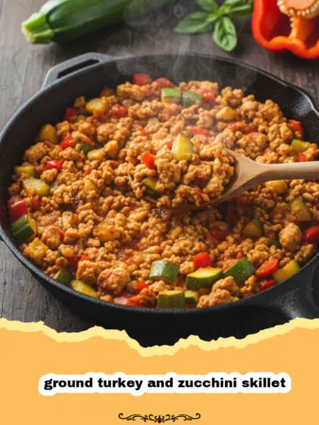 Healthy and Easy Ground Turkey and Zucchini Skillet