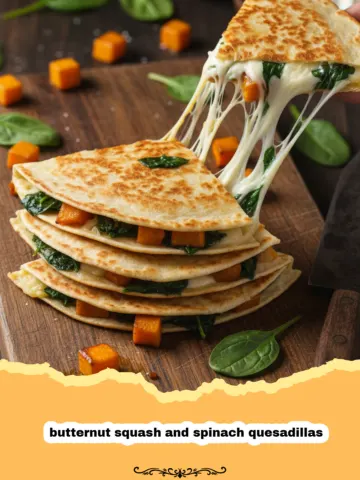 The Most Delicious Butternut Squash and Spinach Quesadillas