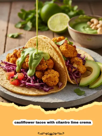 Crispy Cauliflower Tacos with Cilantro Lime Crema 19 Crispy Cauliflower Tacos with Cilantro Lime Crema
