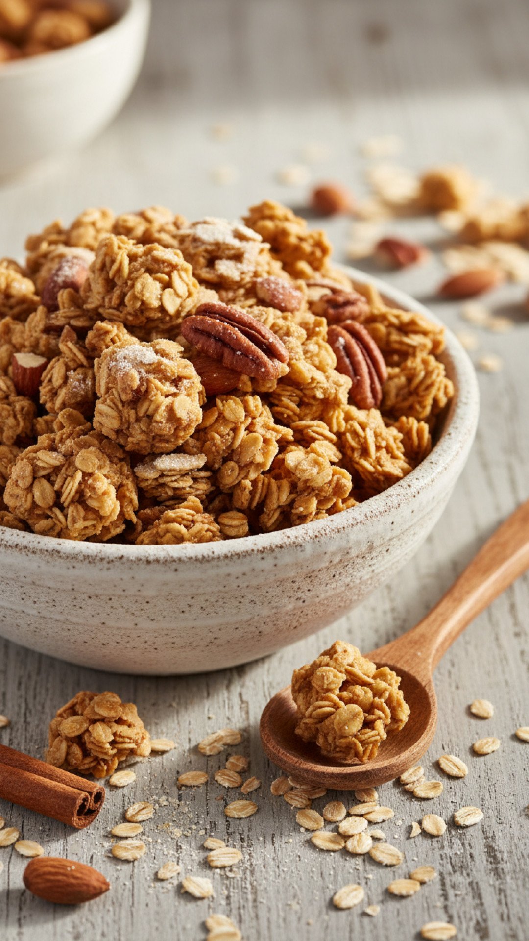 High-Protein Vanilla Almond Granola Preparation