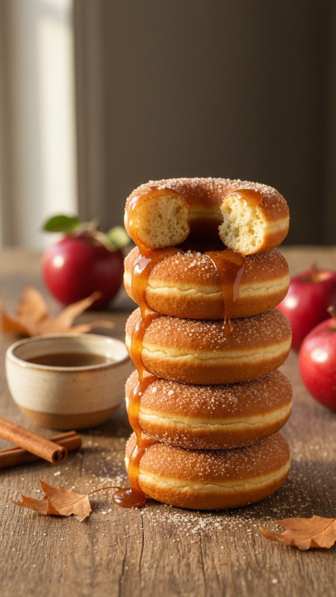 Homemade Apple Maple Doughnuts Preparation