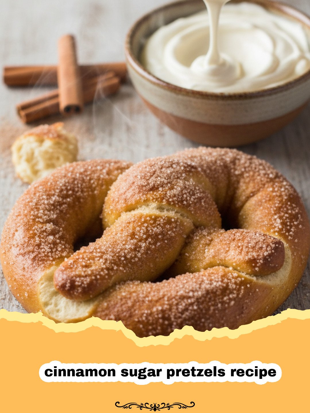 cinnamon sugar pretzels recipe - Golden brown cinnamon sugar pretzels on a cooling rack