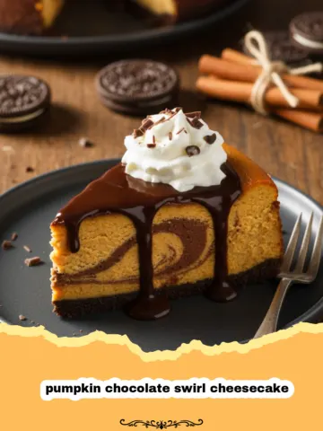 The Ultimate Pumpkin Chocolate Swirl Cheesecake