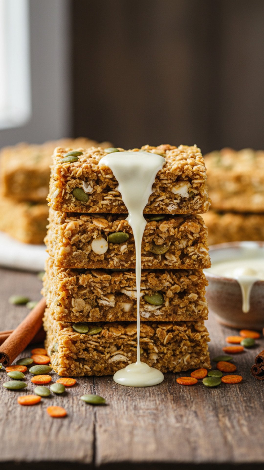 Homemade Pumpkin Spice Granola Bars Preparation