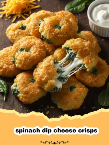 Easy Low-Carb Spinach Dip Cheese Crisps