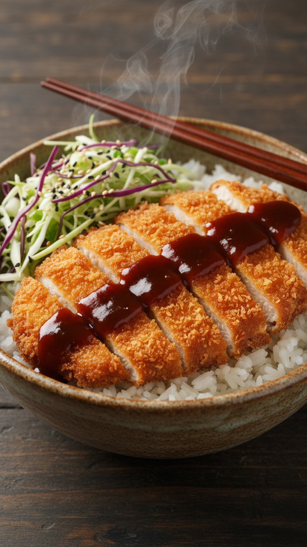 Japanese Katsu Bowls with Tonkatsu Sauce Preparation