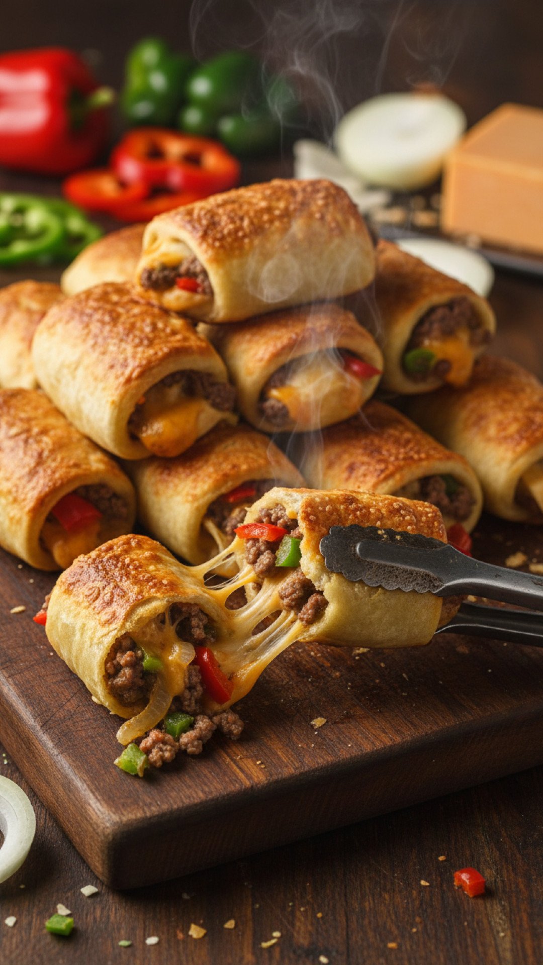Keto Philly Cheesesteak Roll Ups Preparation