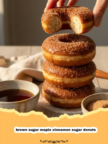 Homemade Brown Sugar Maple Cinnamon Sugar Donuts
