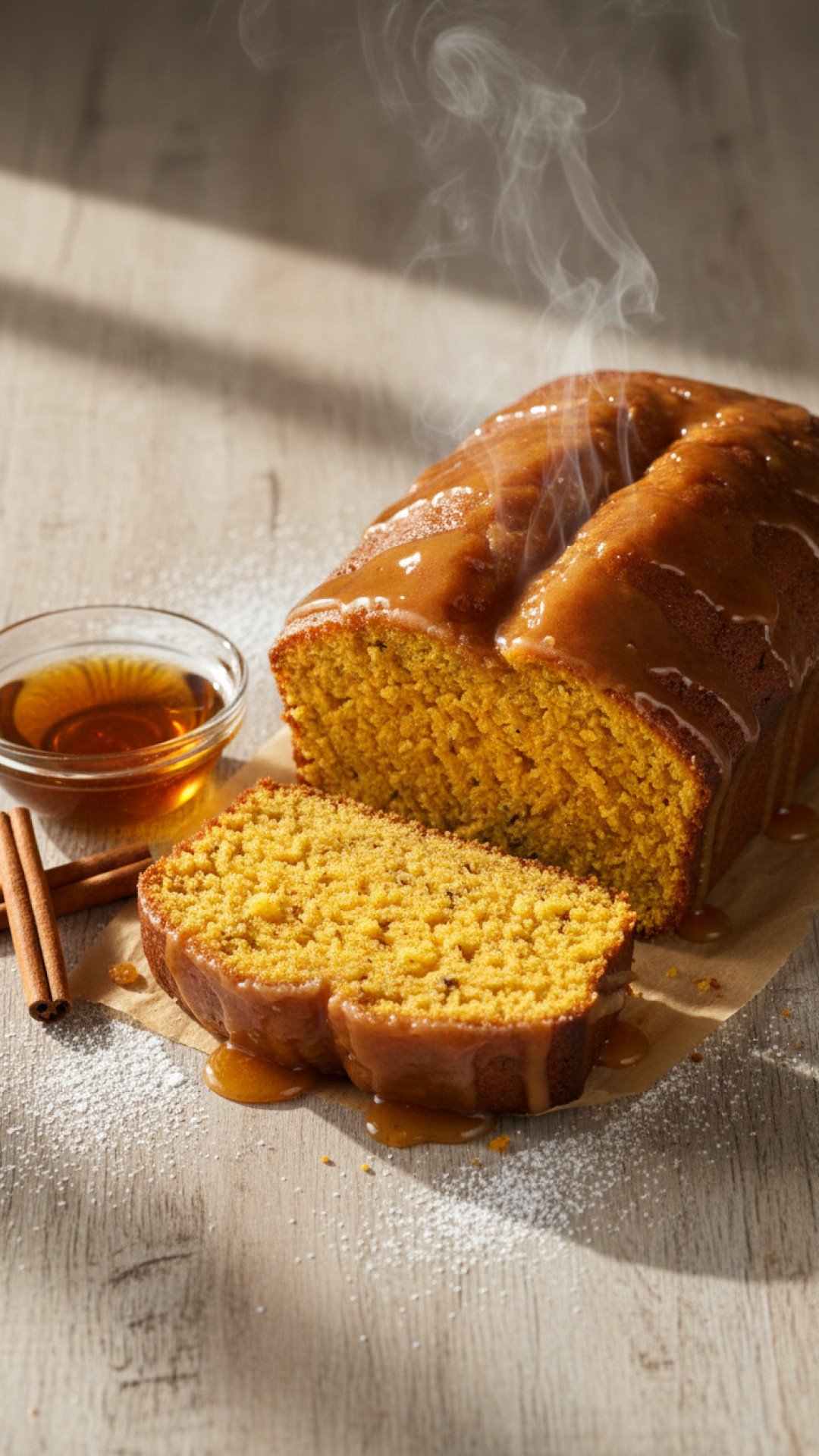 Maple Glazed Pumpkin Loaf Preparation