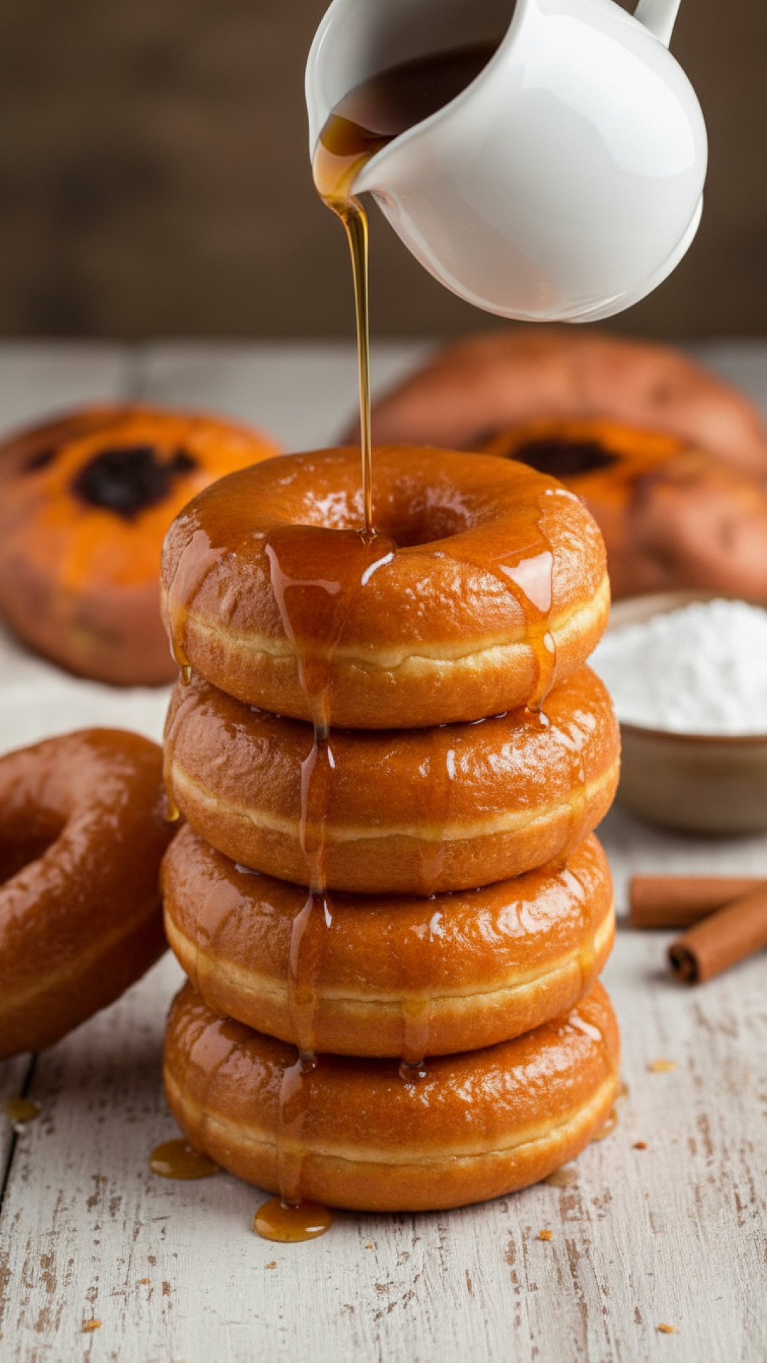 Maple Glazed Sweet Potato Donuts Preparation