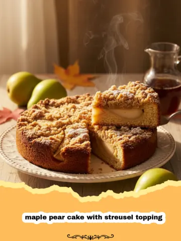 The Ultimate Cozy Maple Pear Cake with Streusel Topping