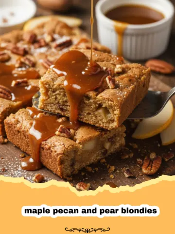The Ultimate Maple Pecan and Pear Blondies