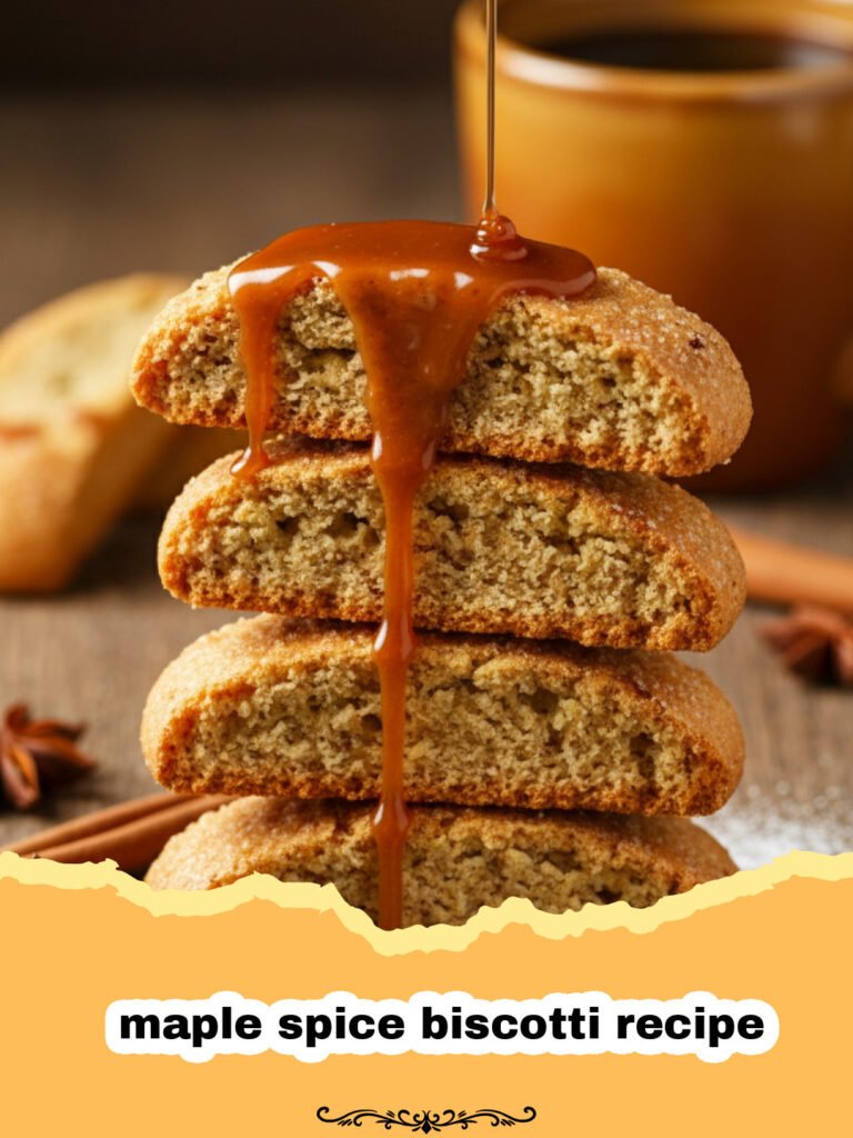 The Ultimate Cozy Maple Spice Biscotti Recipe for Any Season 5 maple spice biscotti recipe - A stack of maple spice biscotti on a rustic wooden board next to a cup of coffee.