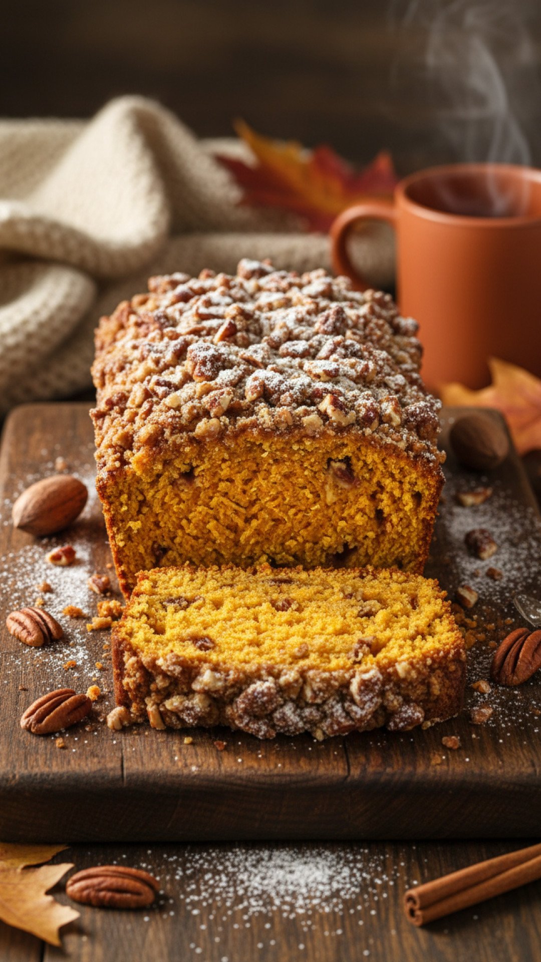 Moist Pumpkin Pecan Loaf Preparation