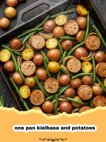 Easy One Pan Kielbasa and Potatoes with Roasted Peppers