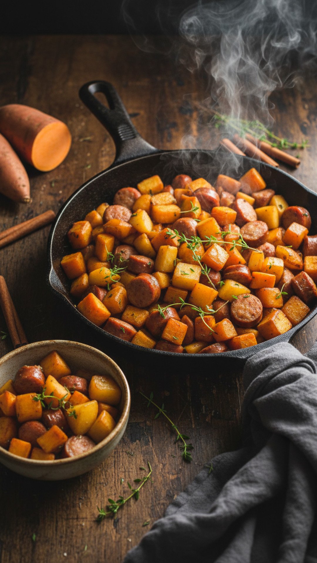 The Most Flavorful Sweet Potato Apple and Sausage Skillet 4 One-Pan Sweet Potato Apple and Sausage Skillet Preparation