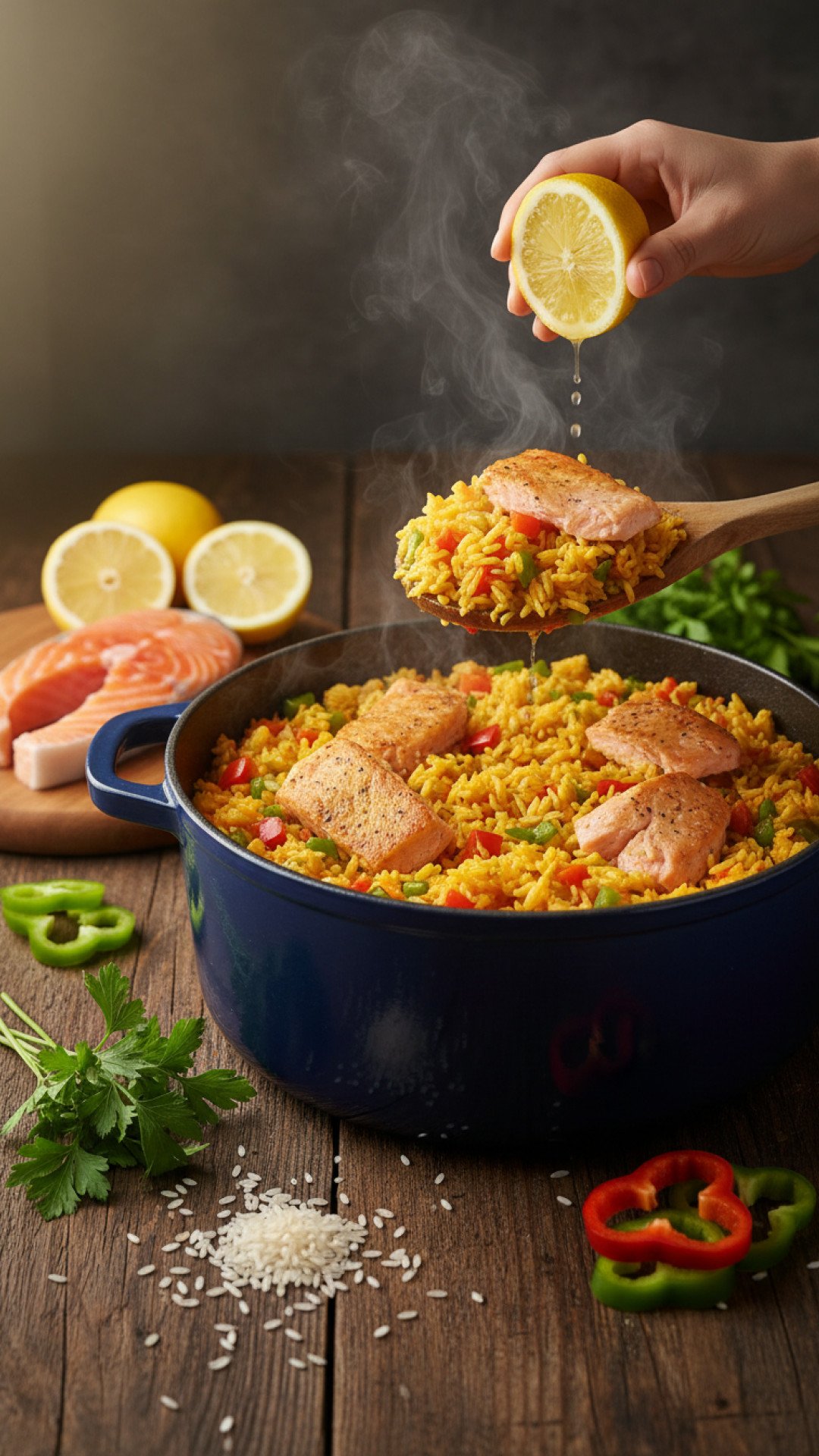 One Pot Salmon and Rice 4 One Pot Salmon and Rice Preparation