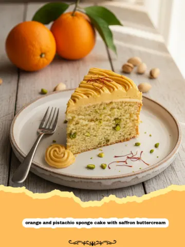 Divine Orange and Pistachio Sponge Cake with Saffron Buttercream 3 Divine Orange and Pistachio Sponge Cake with Saffron Buttercream