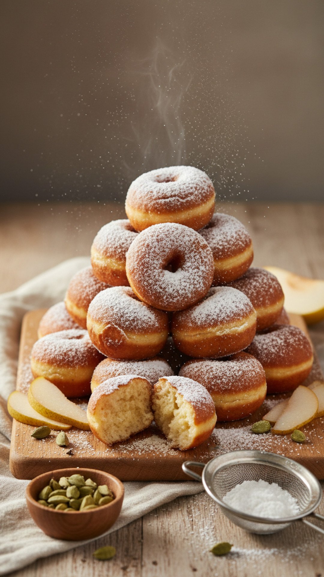 Heavenly Pear and Cardamom Donut Holes with Honey Glaze 4 Pear and Cardamom Donut Holes Preparation