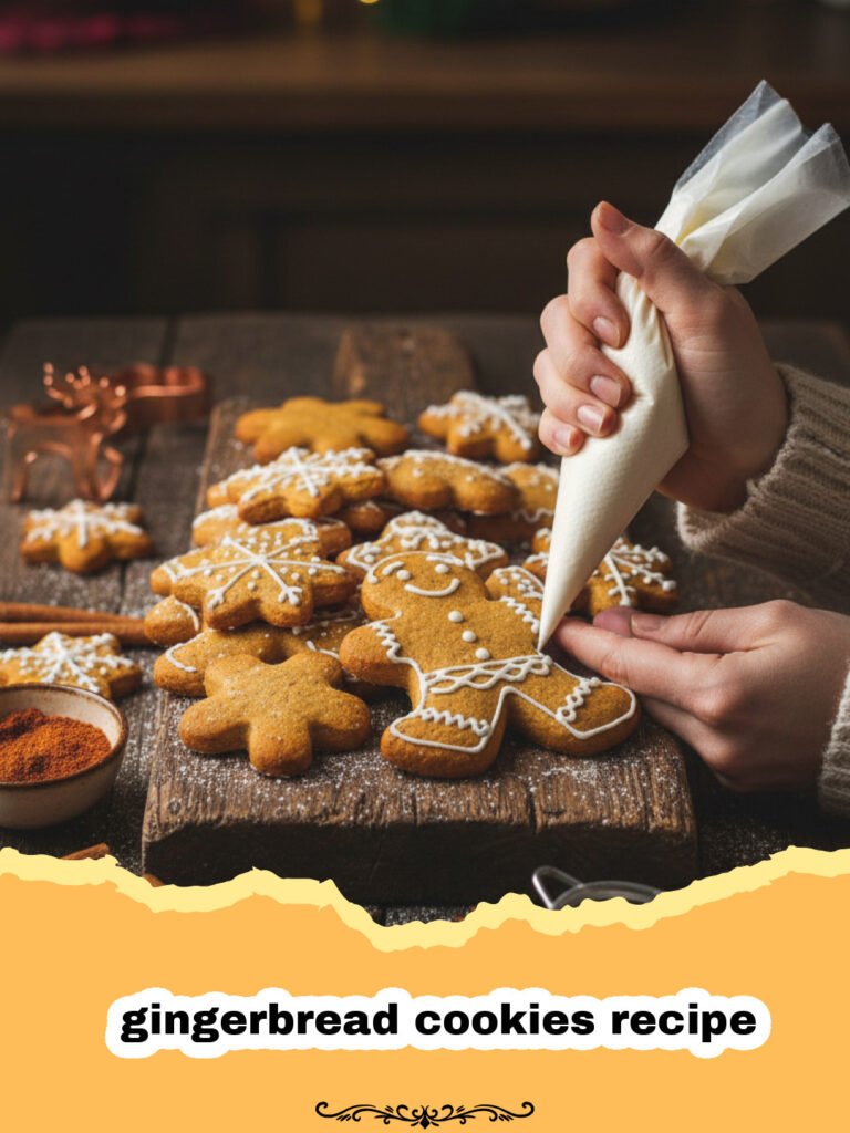 The Best Soft and Chewy Gingerbread Cookies Recipe for Holiday Magic 5 gingerbread cookies recipe - A tray of decorated gingerbread men cookies arranged on a festive holiday plate.