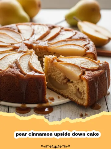 The Best Ever Pear Cinnamon Upside Down Cake for Fall Mornings