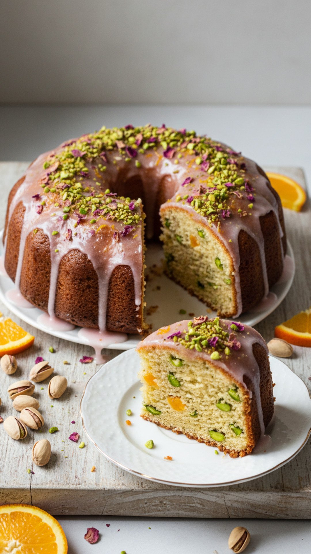 Persian Orange Pistachio Date Cake with Rosewater Glaze 4 Persian Orange Pistachio Date Cake with Rosewater Glaze Preparation