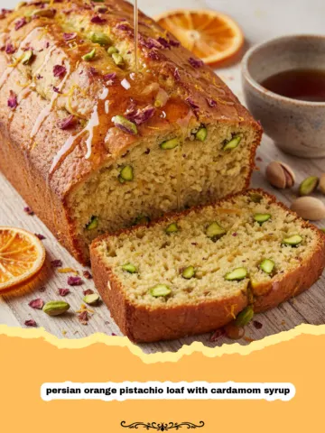 The Ultimate Persian Orange Pistachio Loaf with Cardamom Syrup