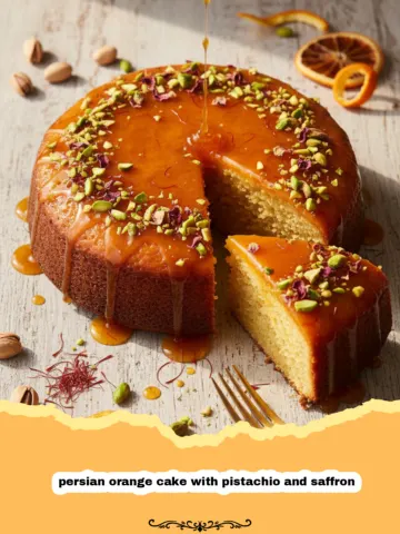The Most Aromatic Persian Orange Cake with Pistachio and Saffron