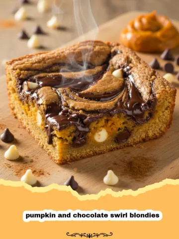 The Ultimate Pumpkin and Chocolate Swirl Blondies