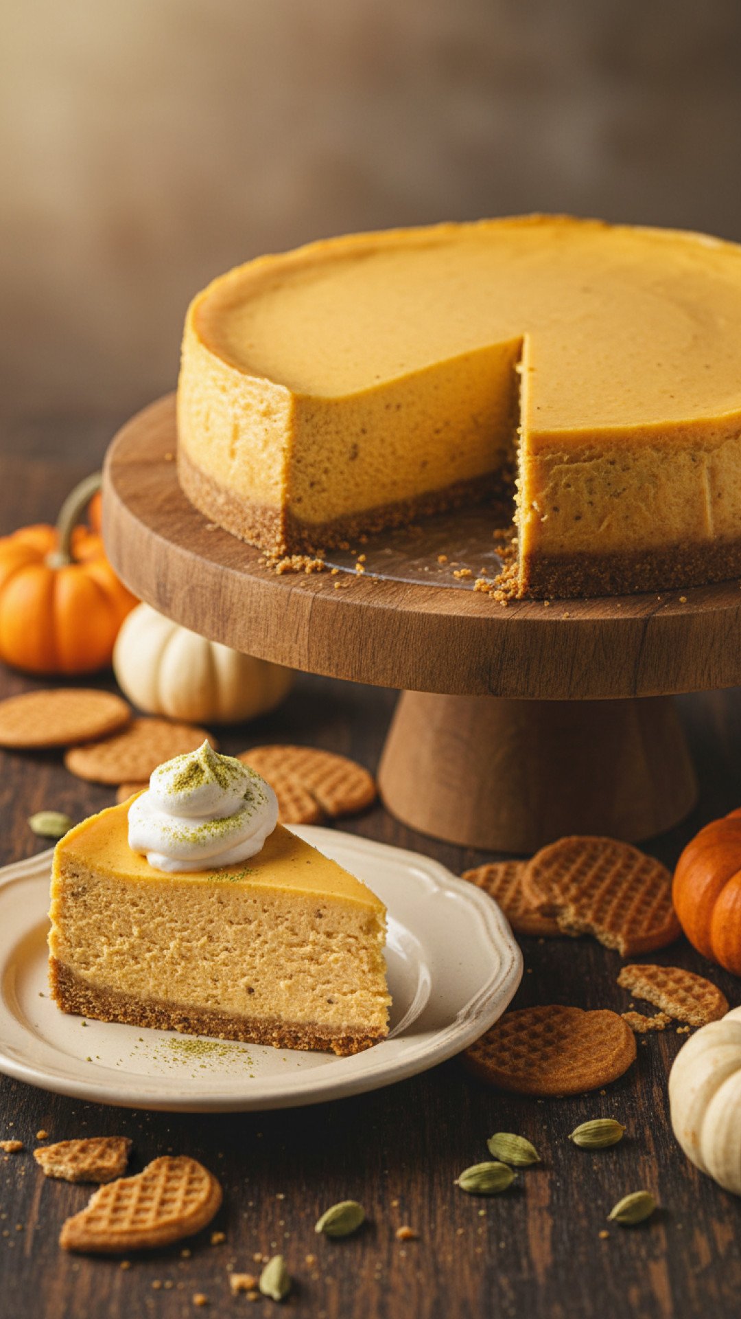 Pumpkin Cardamom Cheesecake Preparation
