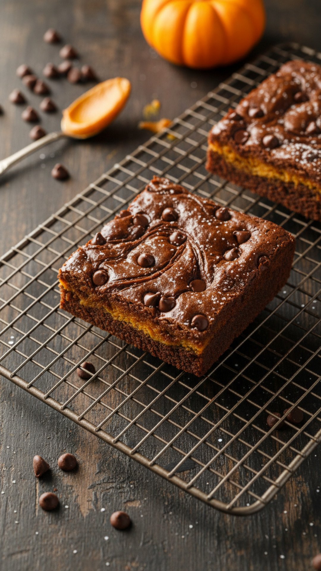 Pumpkin Chocolate Swirl Brownies Preparation
