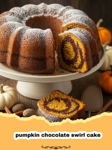 The Ultimate Marbled Pumpkin Chocolate Swirl Cake Recipe