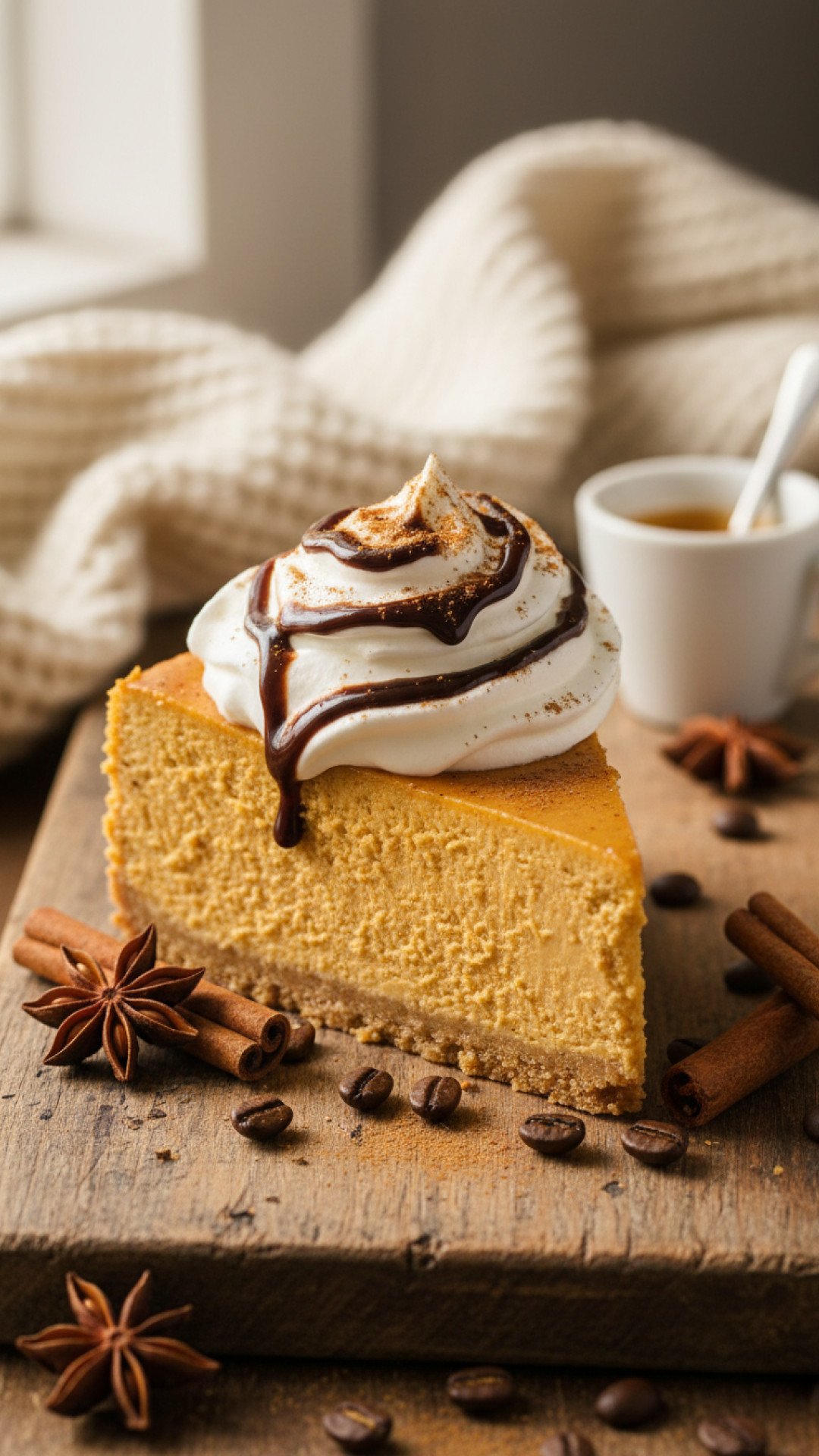 Pumpkin Spice Latte Cheesecake Preparation