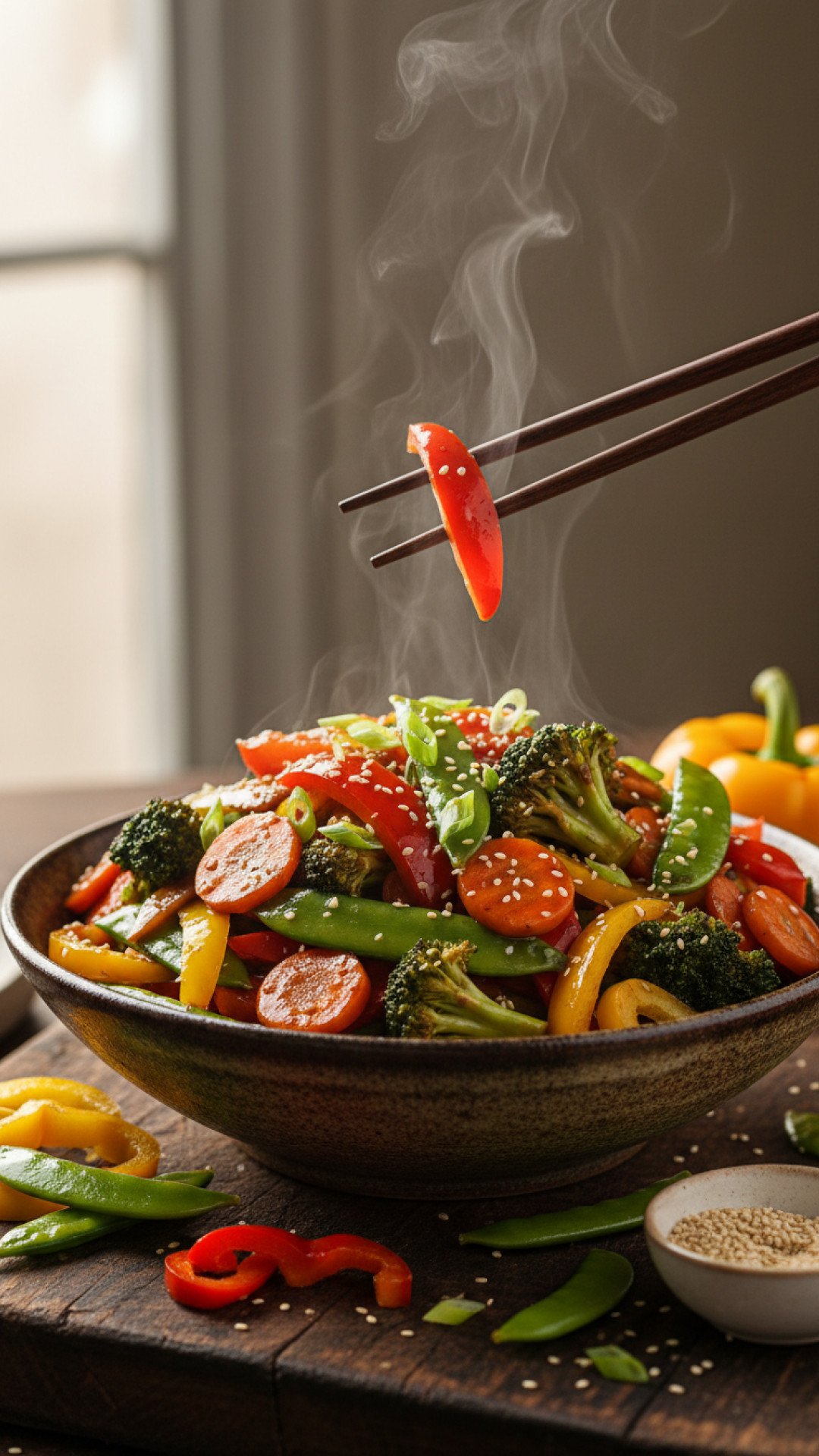 Quick and Crispy Vegetable Stir Fry Preparation