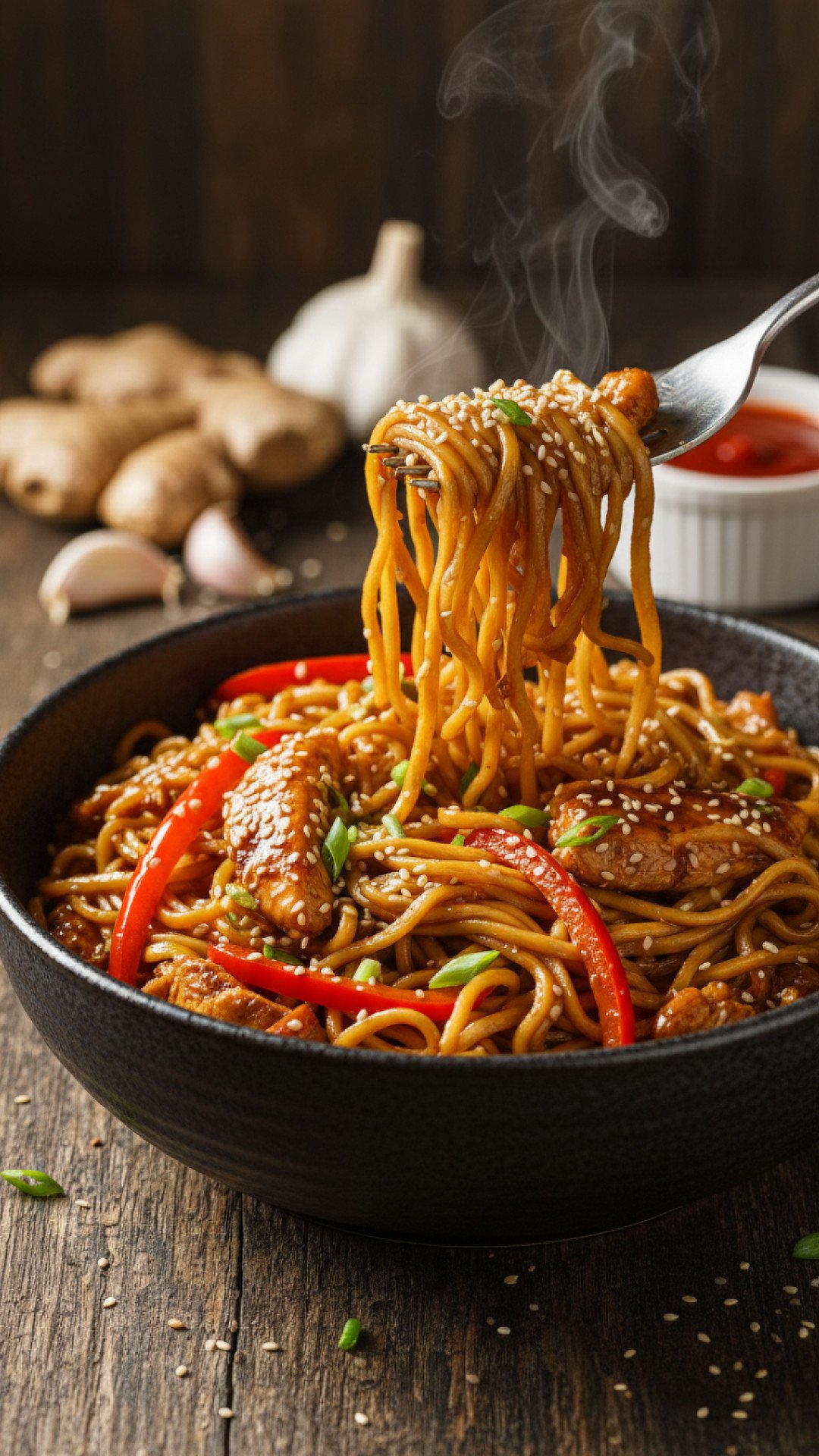 Quick Chicken Ramen Stir Fry Preparation