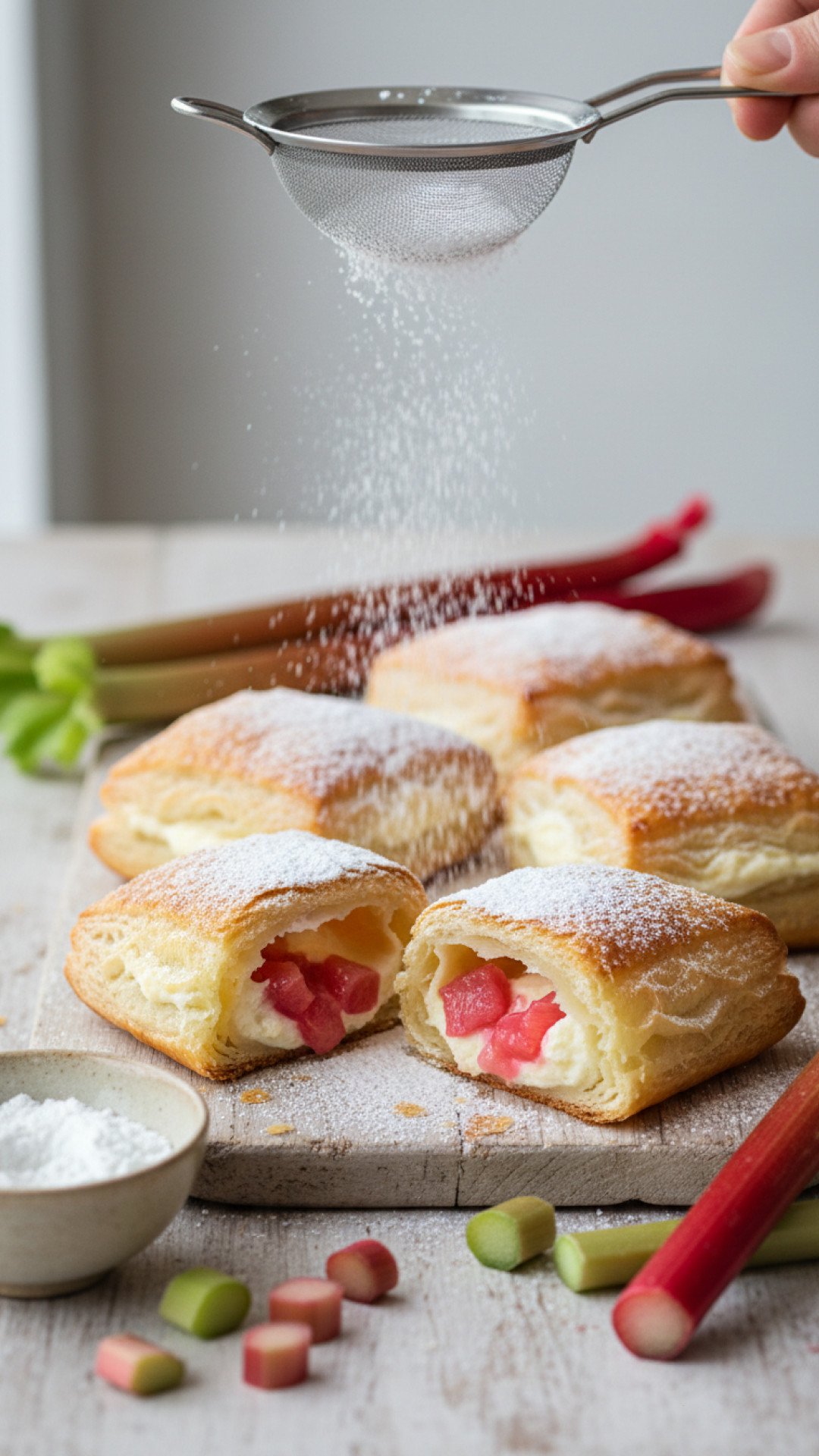 Elegant Rhubarb Cream Cheese Puff Pastries 4 Rhubarb Cream Cheese Puff Pastries Preparation
