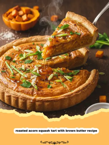 Elegant Roasted Acorn Squash Tart with Brown Butter